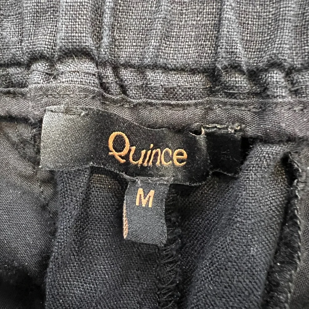 Quince European Linen Wide Leg Pants M Coastal Quiet Luxury Minimalist Resort